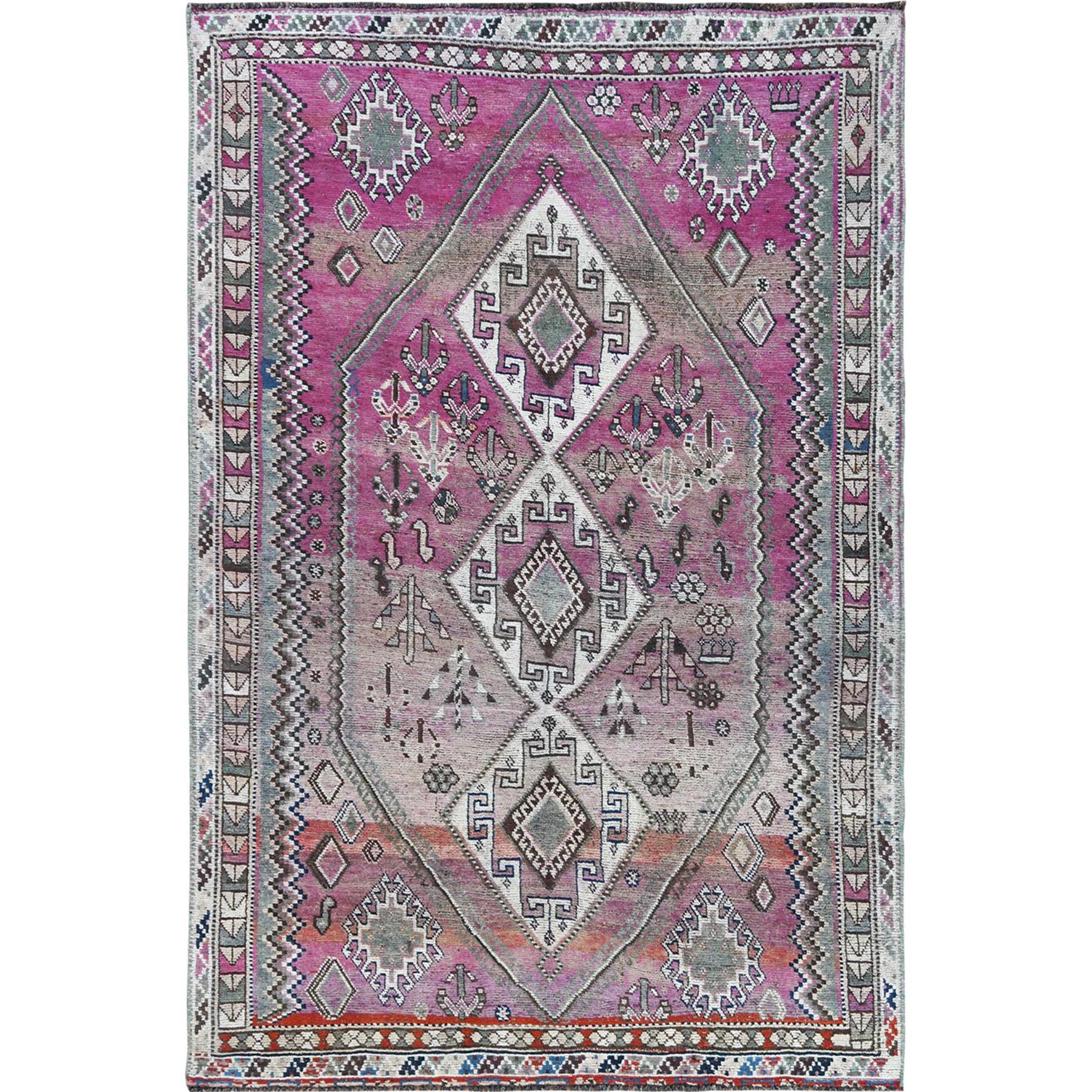 Traditional Wool Hand-Knotted Area Rug 4'9